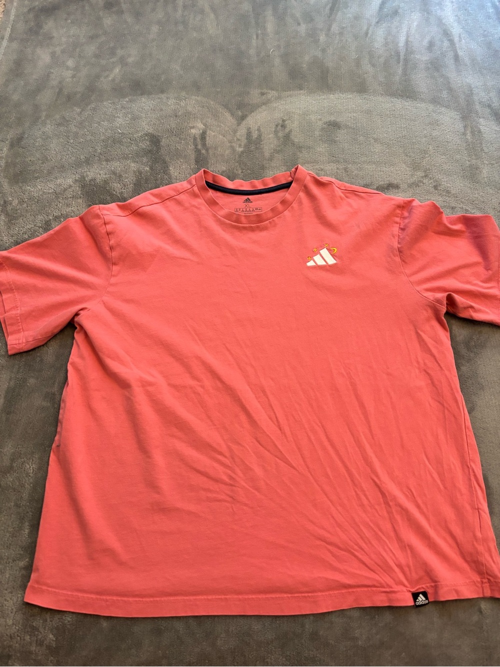 Adidas Men’s Salmon Crewneck Logo T-Shirt